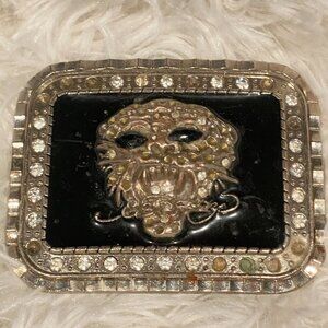 Vintage Y2K Gemstone Rhinestone Ed Hardy Belt Buckle Accessory